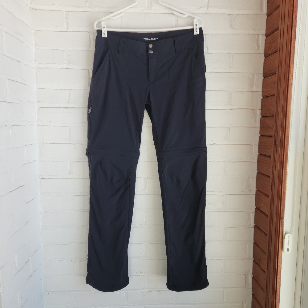 Columbia Saturday Trail II Convertible Pants Womens Size 10 Black Hiking Shorts